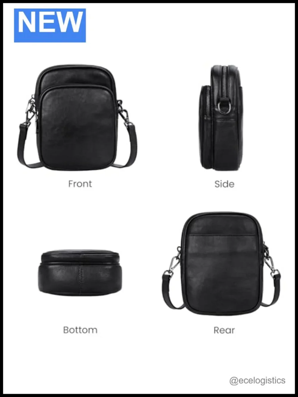 Small Leather Crossbody Bag RFID Phone Purse with Card Slots Adjustable Straps
